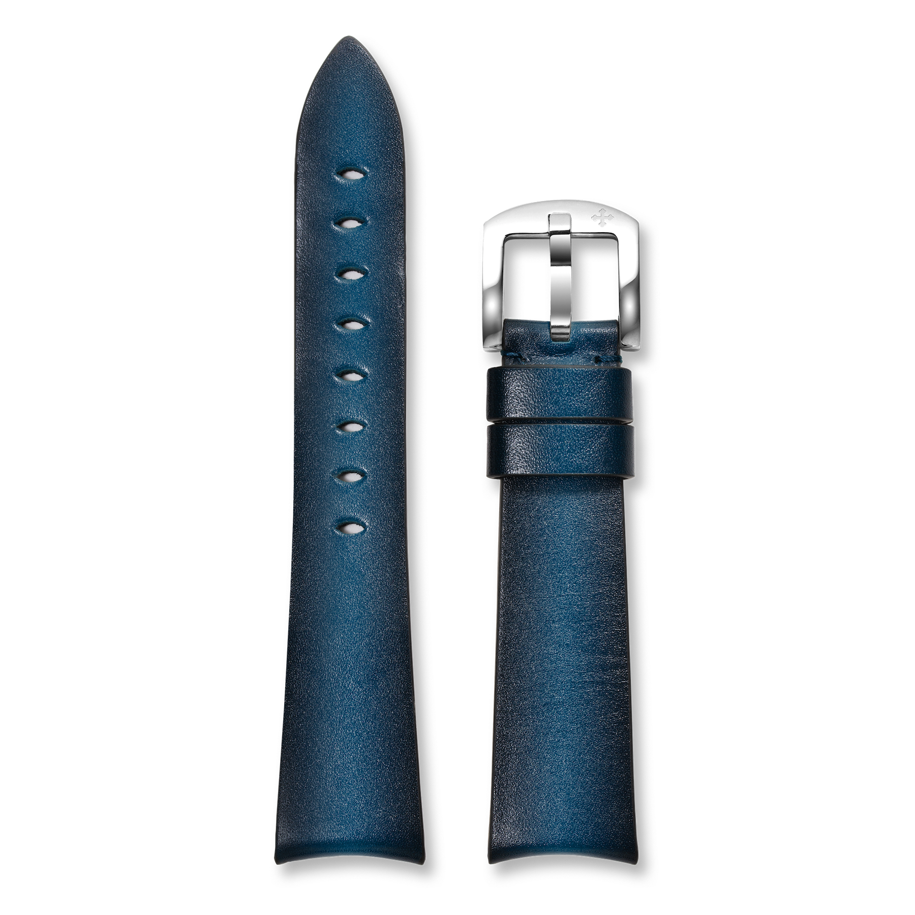 Cinturino in Pelle Fumè Blu 20mm