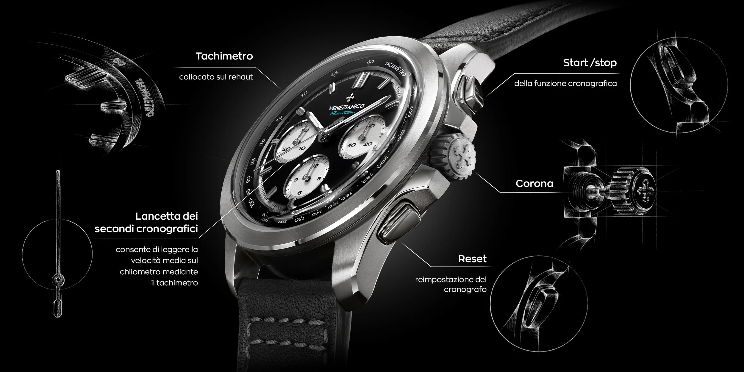 descrizione caratteristiche venezianico bucintoro nero e bianco