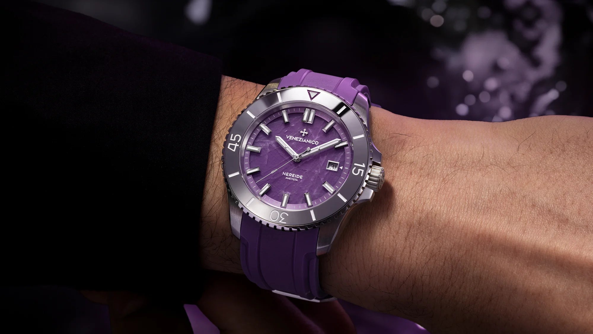 Venezianico nereide ametista indossato