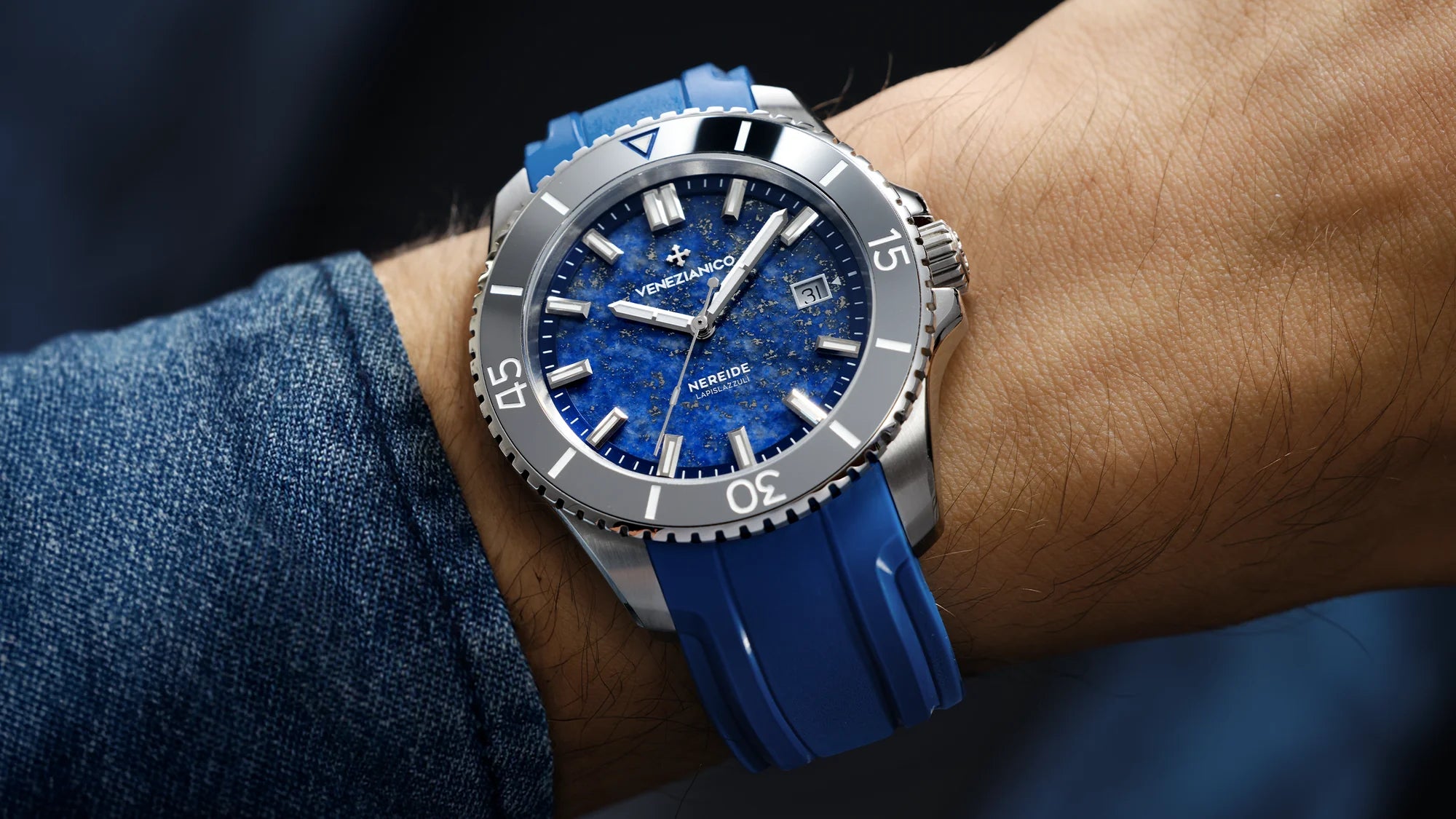 venezianico nereide lapislazzuli indossato