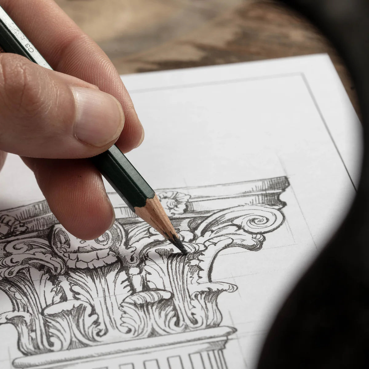 disegno colonna rinascimentale