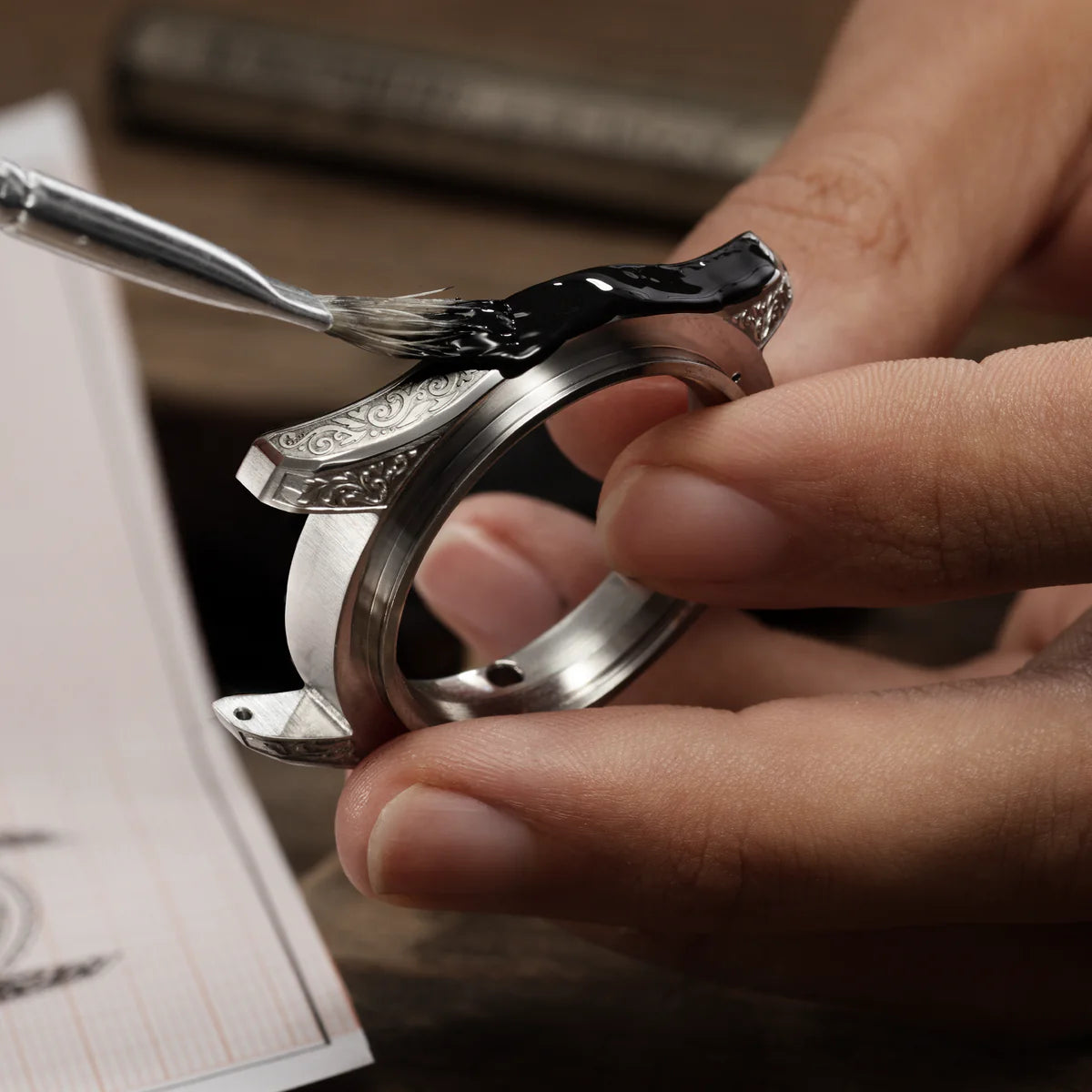 applicazione inchiostro nereide acquaforte