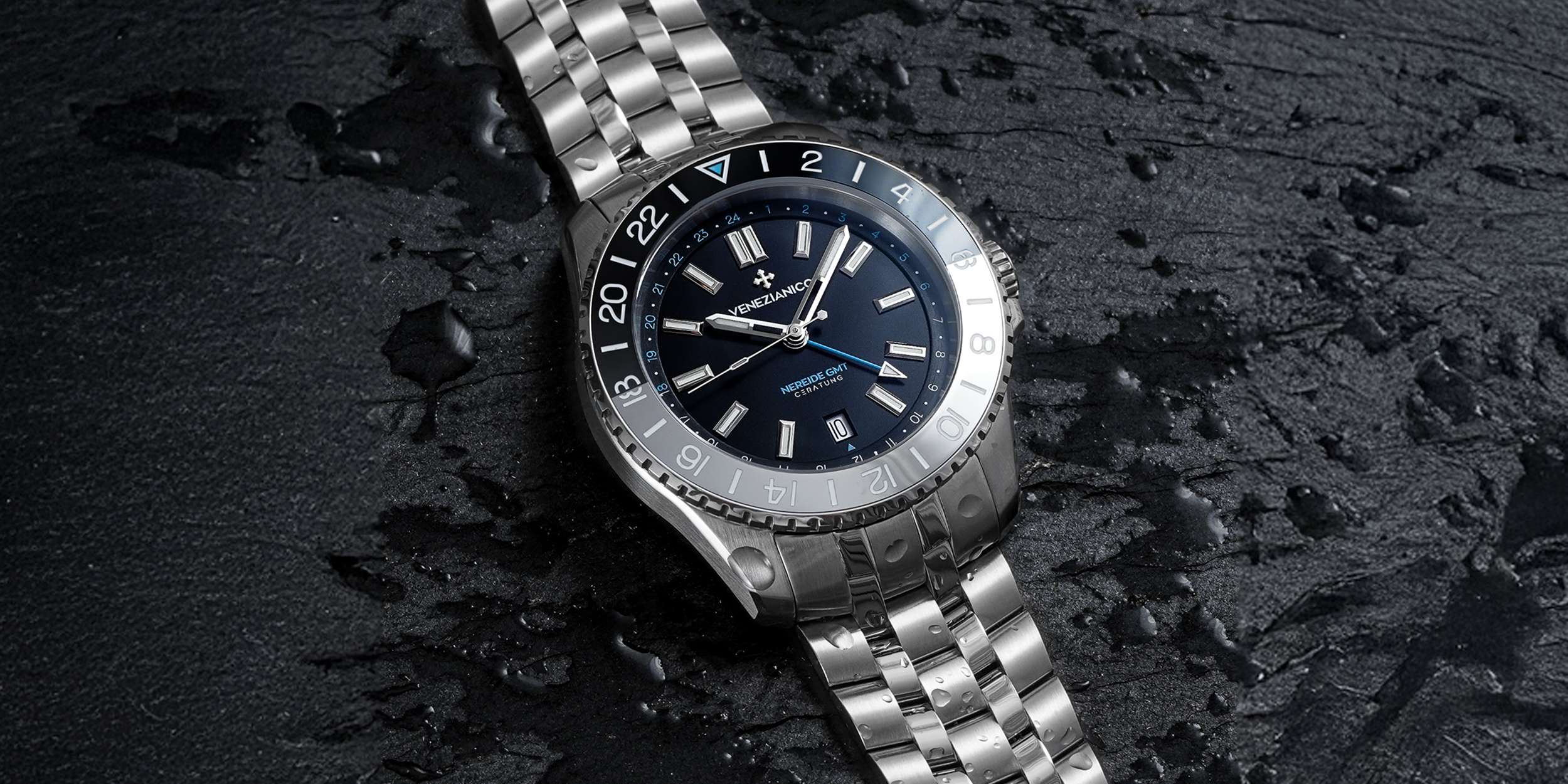 Nereide gmt ceratung presentazione poggiato su sfondo vulcanico