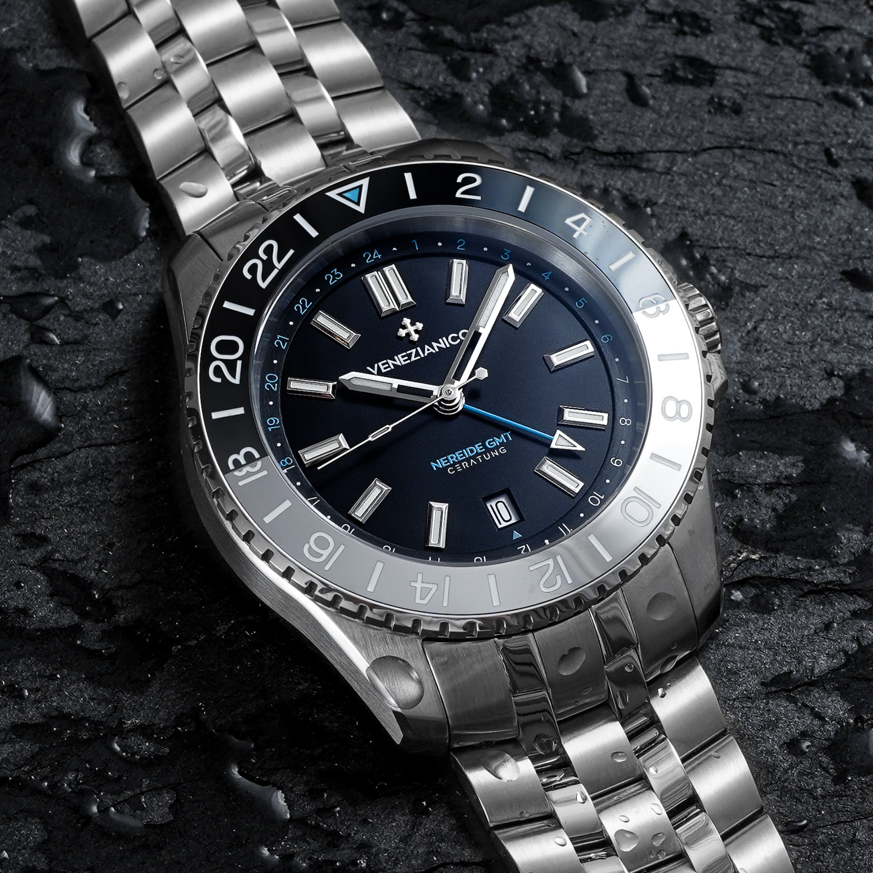 Nereide GMT Ceratung™ con sfondo lunare- 4521500S