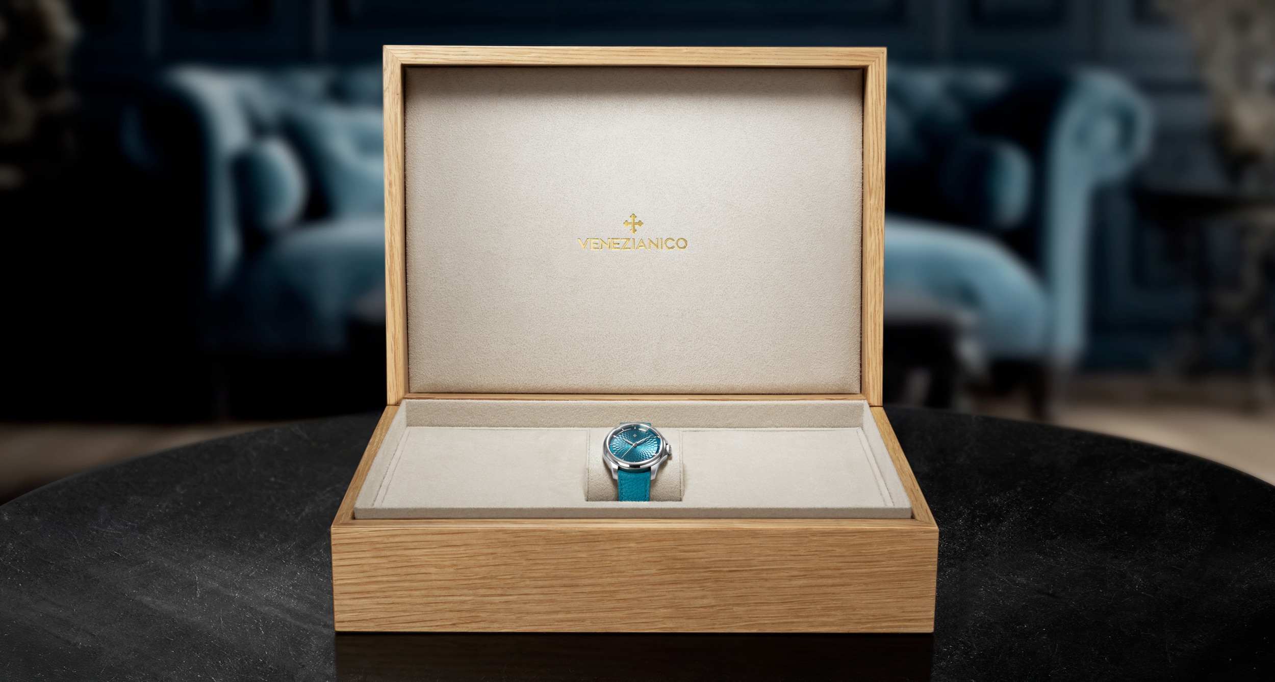 packaging in legno redentore utopia con calibro v5000