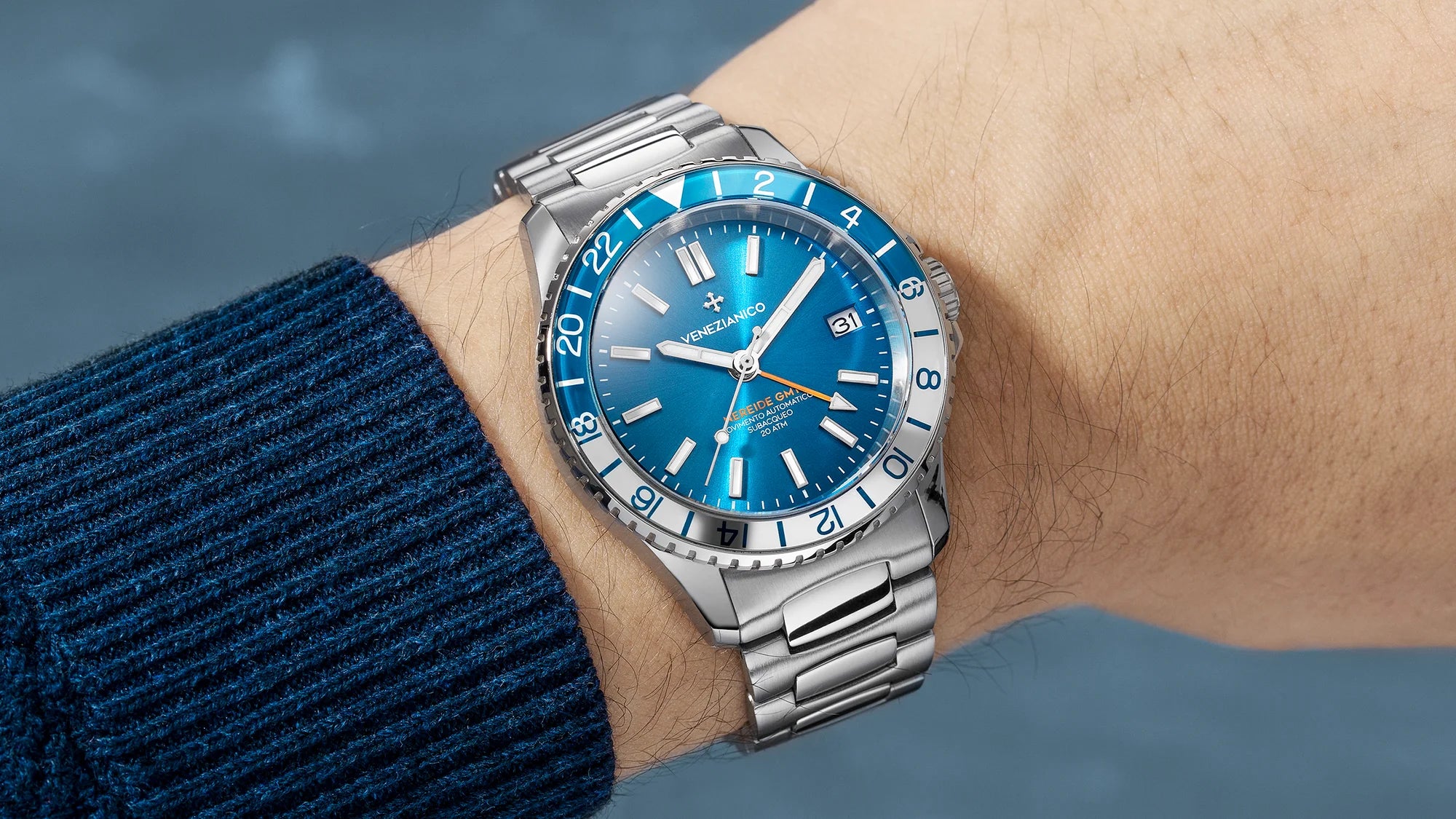 venezianico nereide gmt blu indossato