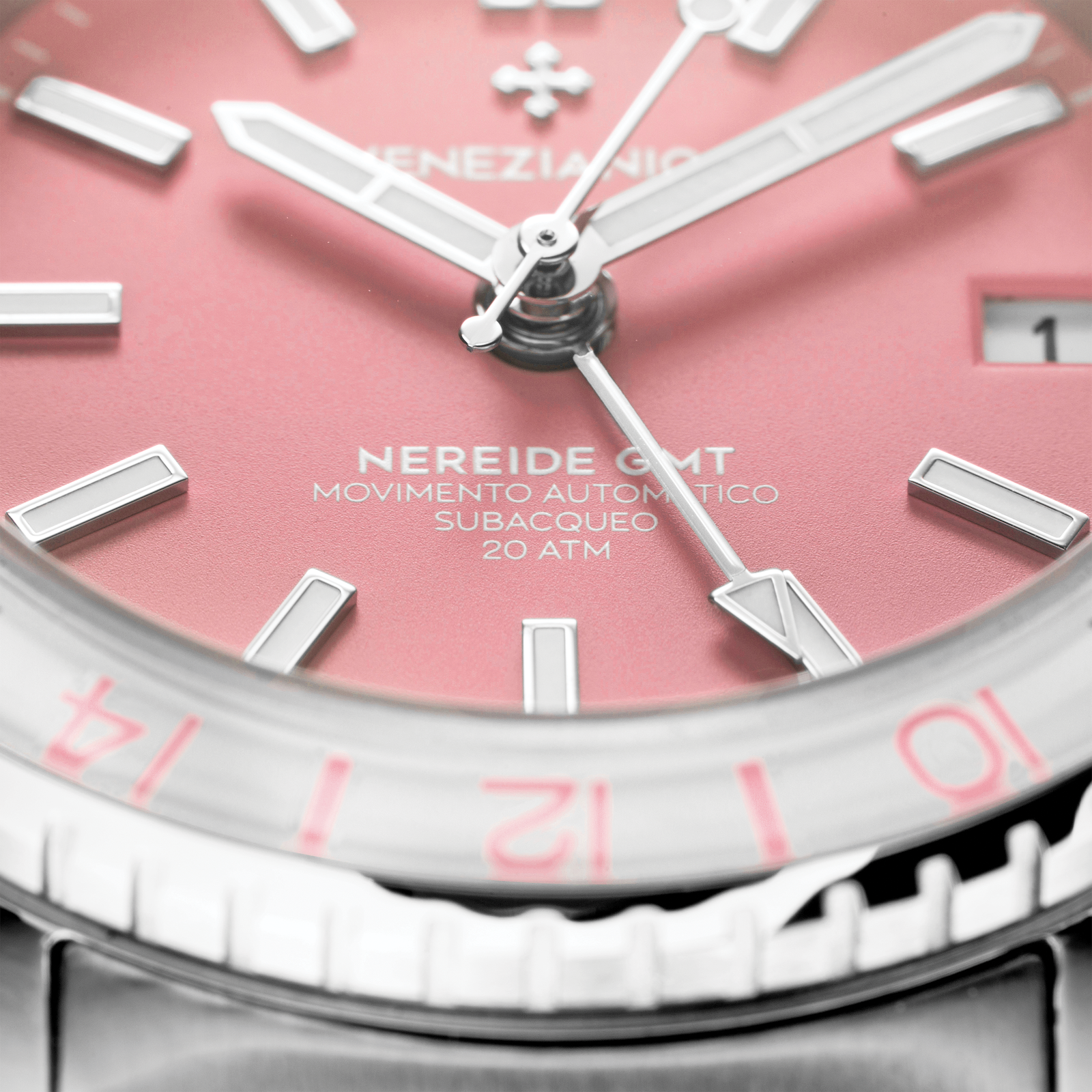 NEREIDE GMT Rosa dettaglio quadrante - 3521506C