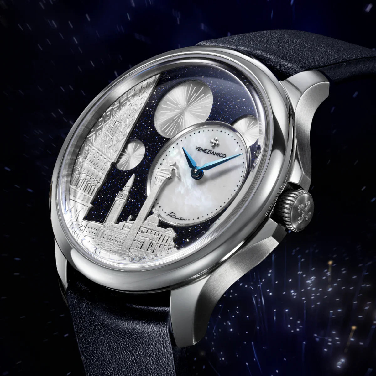 redentore bellanotte su sfondo notte stellata con fuochi di artificio