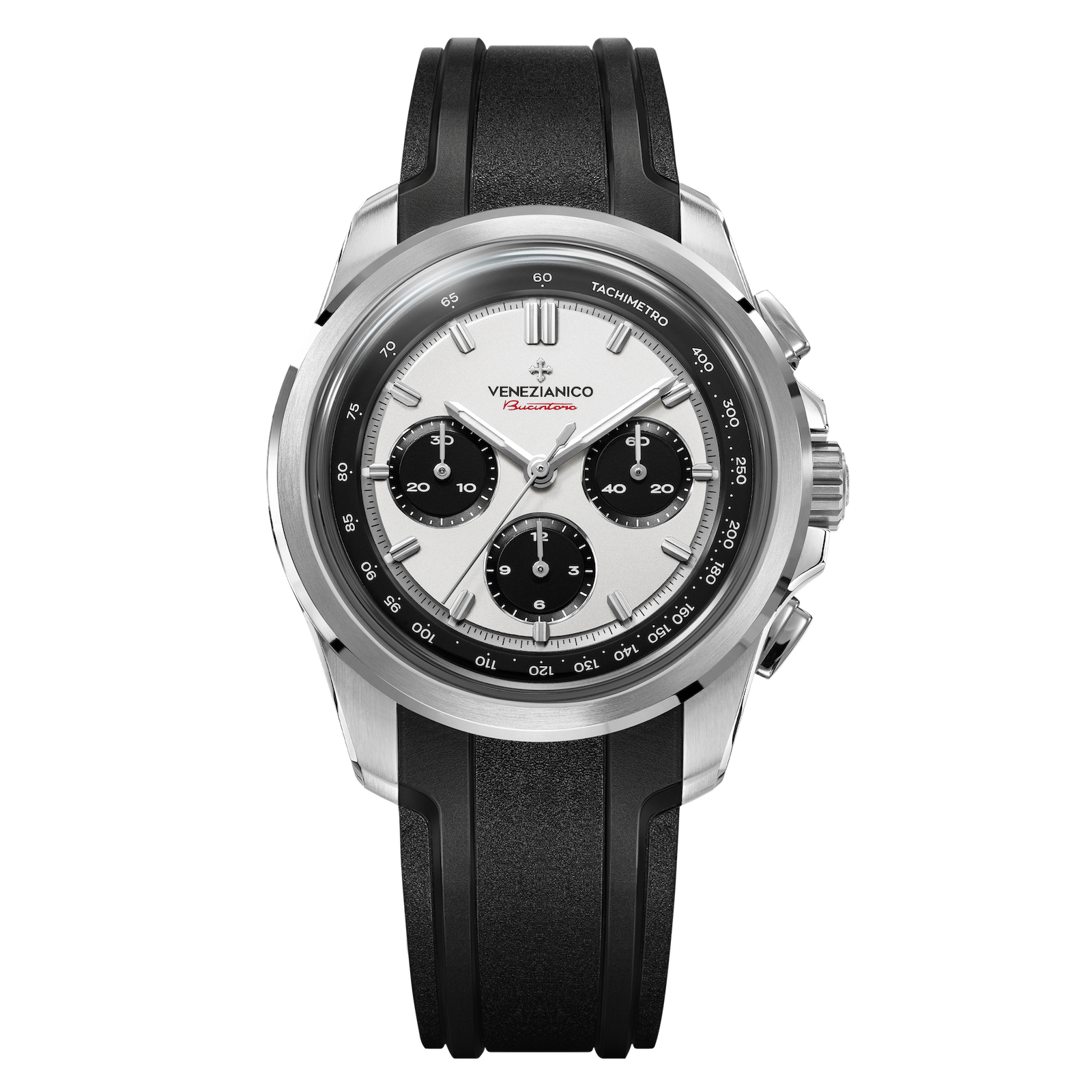 BUCINTORO 42 bianco e nero bracciale in gomma - 8221510C