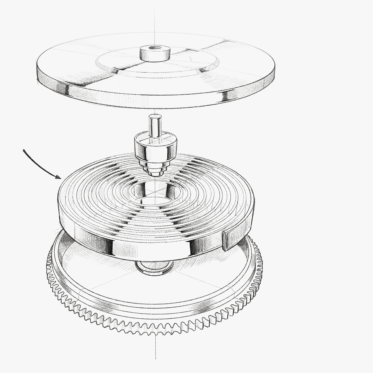 caratteristiche calibro v5000 venezianico riserva di carica di 60 ore