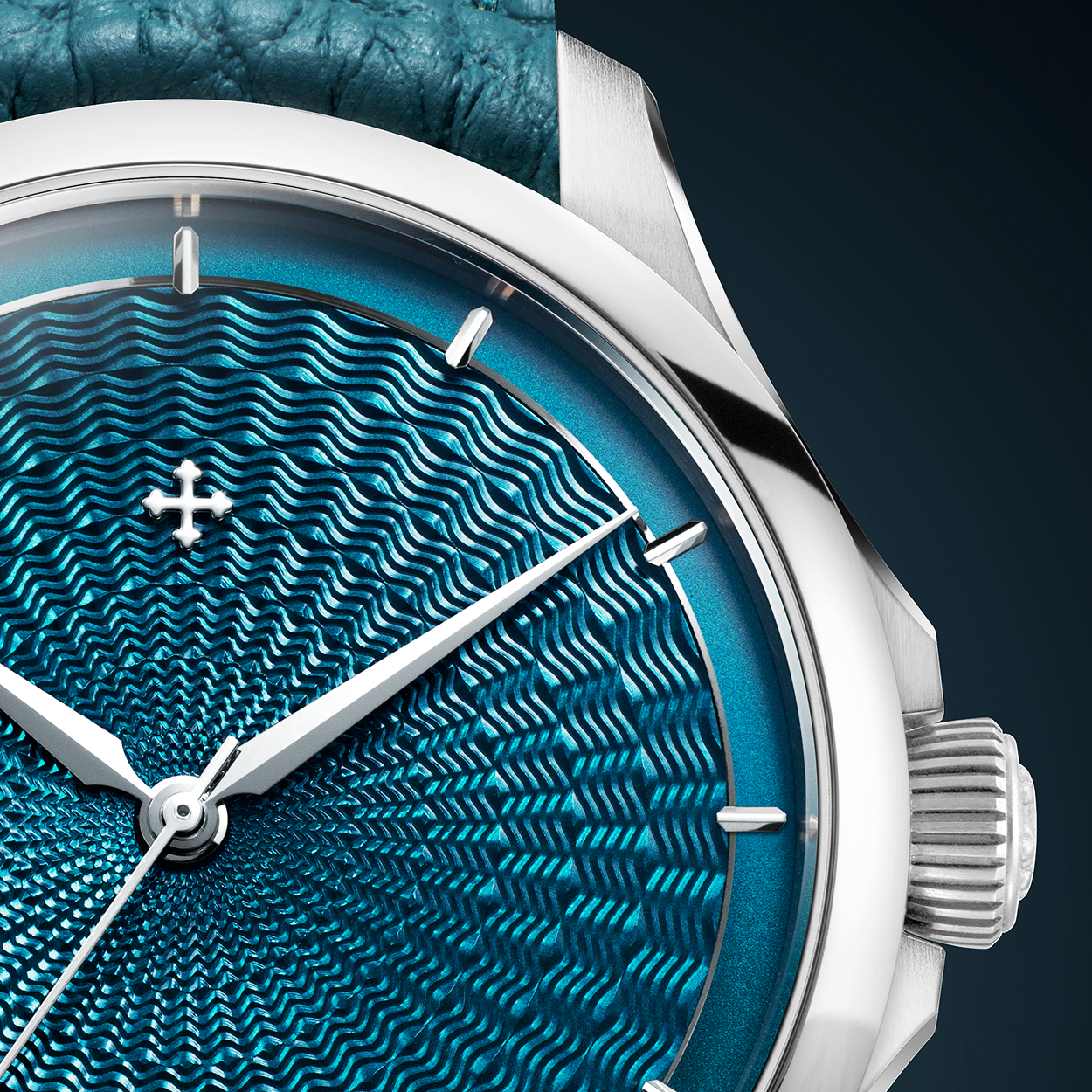 dettaglio quadrante guilloche blu redentore utopia venezianico