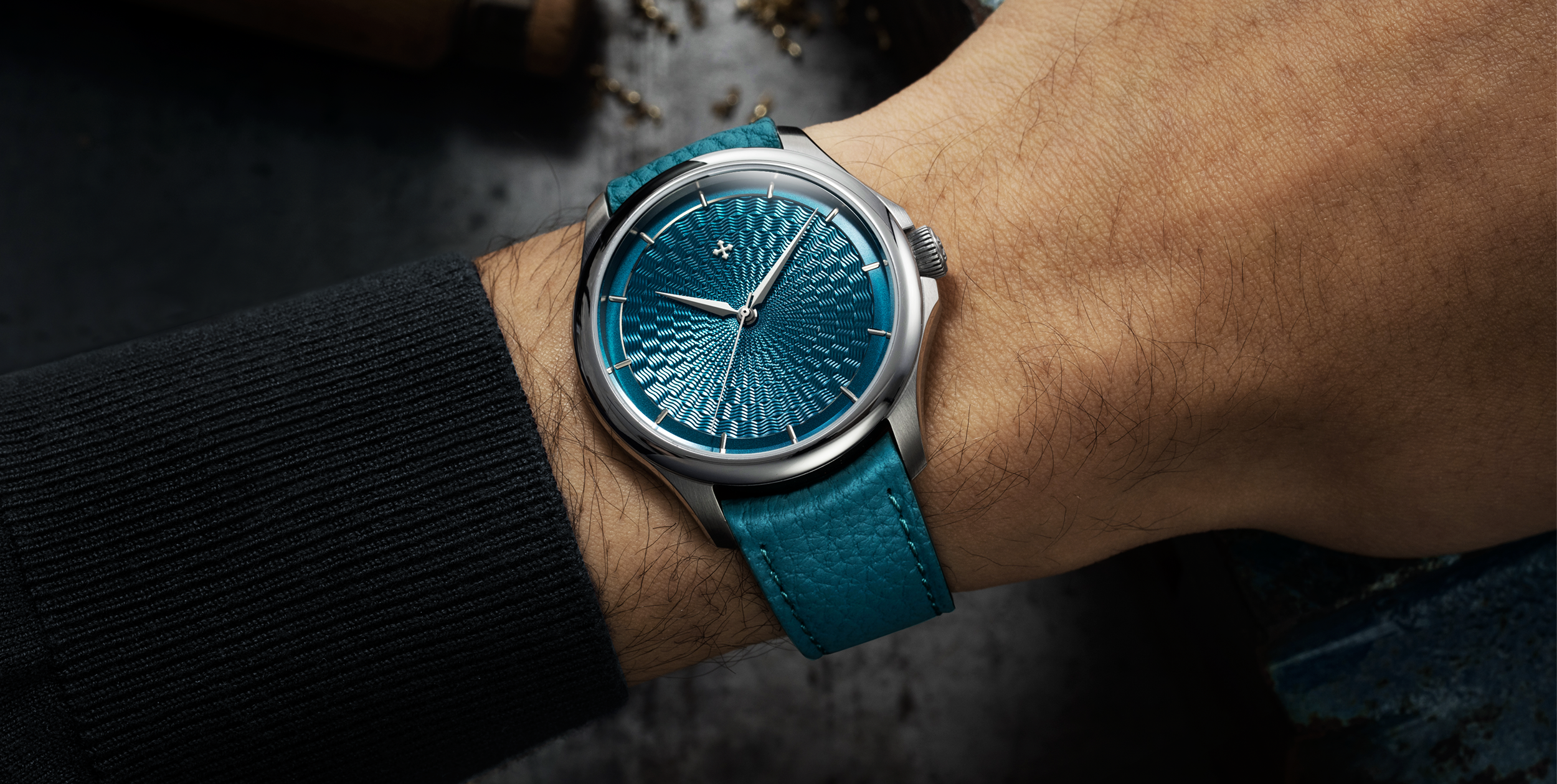 venezianico redentore utopia con quadrante guilloche e movimento v5000 indossato