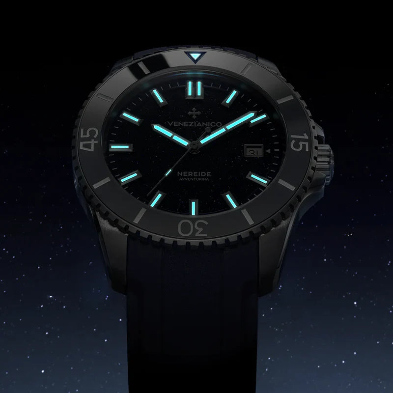 nereide avventurina di notte con pigmento luminescente luminova